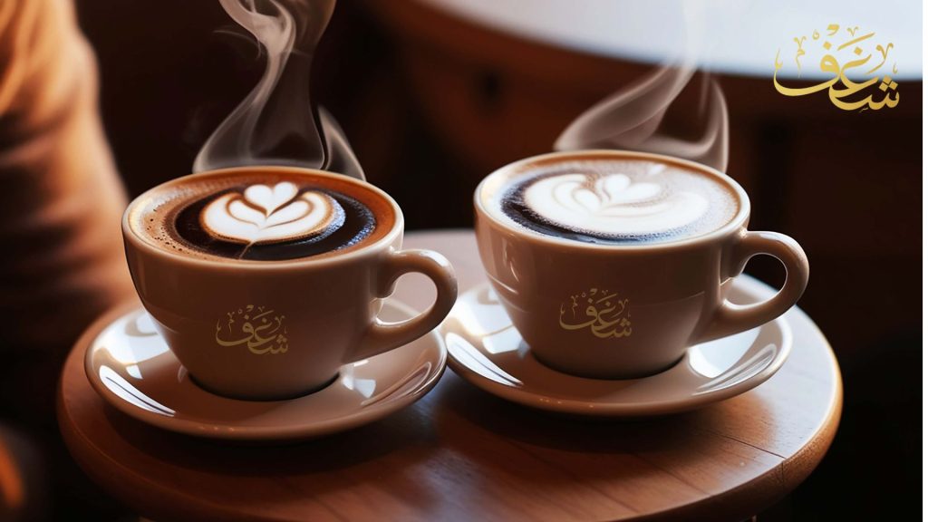 Cortado coffee served at Shaghf Café with smooth espresso and steamed milk