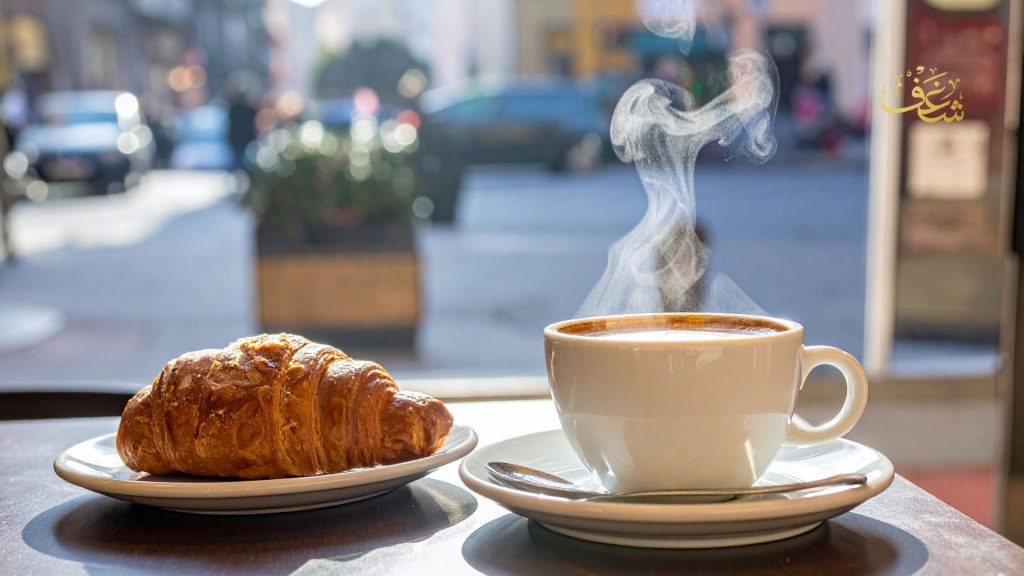 Best Croissant in Washington DC at Shaghfva Café. DC's buttery French pastry fresh baked croissant near Chevy Chase premium bakery Washington coffee shop flaky layers