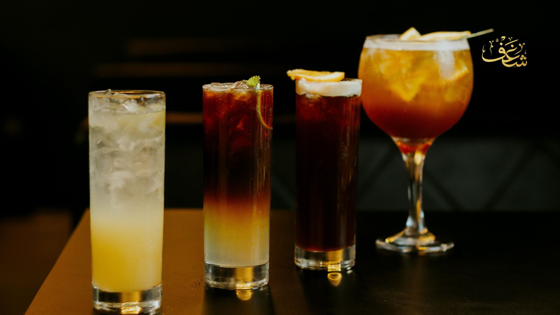 Refreshing cold drinks served at Shaghfva, perfect for summer days in Washington DC.