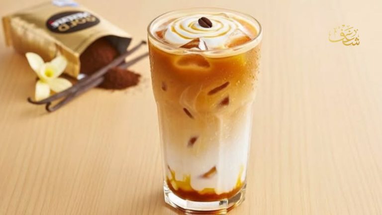 Best caramel frappe near me in Manassas with creamy blended ice, rich caramel flavor, and topped with whipped cream drizzle.